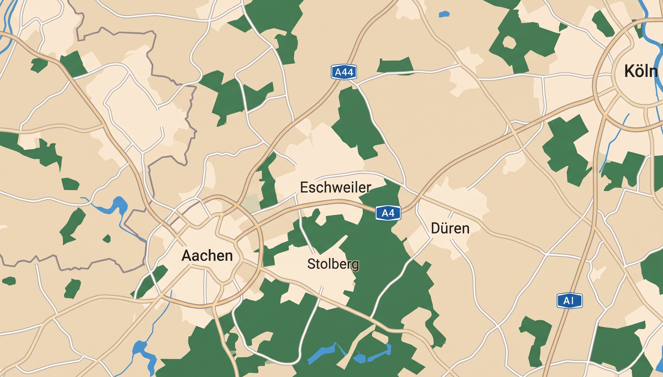 Map of Eschweiler area